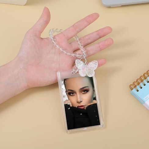 Acrylic Kpop Photocard Holder 3 Inch ID Badge Holder Transparent ID Card Holder Photo Card Protector for Office ID Card for Women in Saudi Arabia