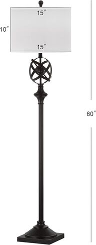 مجموعة إضاءة SAFAVIEH Franklin Rustic Farmhouse Armillary برونزية مطلية بالزيت مقاس 60 بوصة لغرفة المعيشة وغرفة النوم والمنزل والمكتب مصباح أرضي واقف (لمبة LED متضمنة) in Saudi Arabia