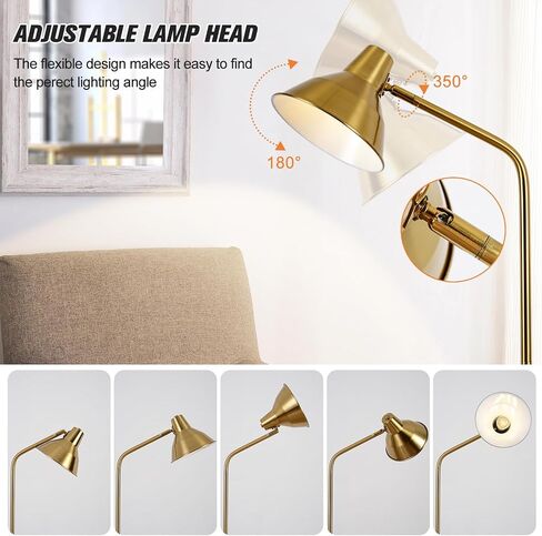 JL010 1-Light Nordic Floor lamp Living Room Sofa Coffee Table Bedroom Bedside Simple Creative ins Light Luxury Post-Modern Floor lamp (Brass) in Saudi Arabia