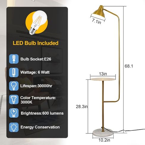 JL010 1-Light Nordic Floor lamp Living Room Sofa Coffee Table Bedroom Bedside Simple Creative ins Light Luxury Post-Modern Floor lamp (Brass) in Saudi Arabia
