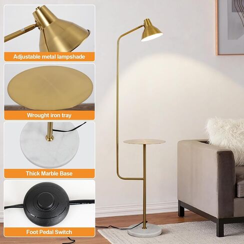 JL010 1-Light Nordic Floor lamp Living Room Sofa Coffee Table Bedroom Bedside Simple Creative ins Light Luxury Post-Modern Floor lamp (Brass) in Saudi Arabia