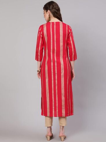 Women's Rayon Floral Print Straight Kurta in Saudi Arabia