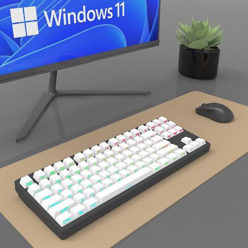 IOAOI PBT Keycaps - Side Print Keycaps, Shine Through PBT Keycaps, 131 Keys OEM Profile Keyboard Keycaps for 100%, 75%, 65%, 60% MX-stem Switches Keyboards - Blue in Saudi Arabia