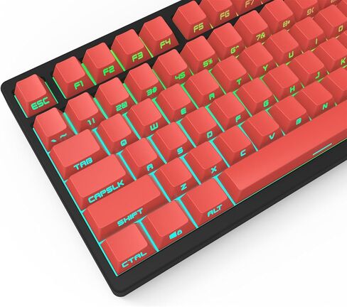 IOAOI PBT Keycaps - Side Print Keycaps, Shine Through PBT Keycaps, 131 Keys OEM Profile Keyboard Keycaps for 100%, 75%, 65%, 60% MX-stem Switches Keyboards - Blue in Saudi Arabia