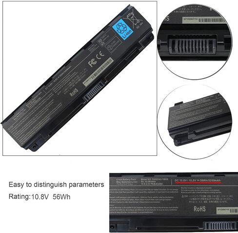 PA5024U-1BRS Laptop Battery for Toshiba Satellite Pro C55 C55Dt C800 C805 C840 C845 C850 C850D C855 L840 L850 L855 PA5024U-1BRS PA5026U-1BRS in Saudi Arabia