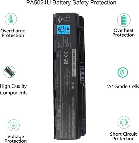 PA5024U-1BRS Laptop Battery for Toshiba Satellite Pro C55 C55Dt C800 C805 C840 C845 C850 C850D C855 L840 L850 L855 PA5024U-1BRS PA5026U-1BRS in Saudi Arabia