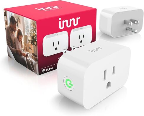 Innr Zigbee Smart Plug, Smart Outlet, Works with Philips Hue*, Home Assistant, and SmartThings, Smart Plugs That Work with Alexa, Power Monitoring, 2-Pack in Saudi Arabia