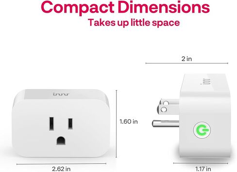 Innr Zigbee Smart Plug, Smart Outlet, Works with Philips Hue*, Home Assistant, and SmartThings, Smart Plugs That Work with Alexa, Power Monitoring, 2-Pack in Saudi Arabia