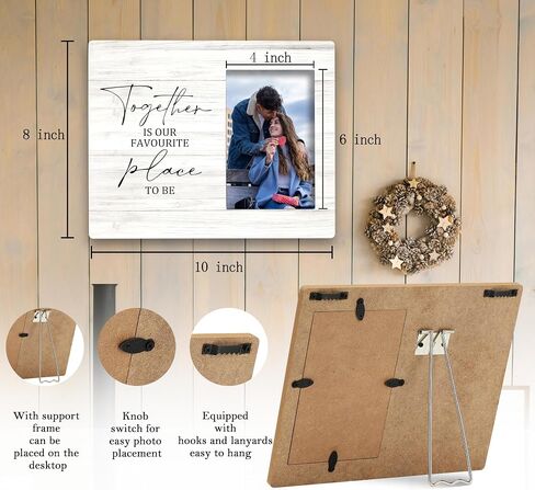 Better Together Gift Picture Photo Frame, Couple Gift Photo Frame 10x8 Inch Gift, Valentines Day for Couple Boyfriend Girlfriend, Love Photo Frame, I Love You Gift Picture Photo Frame in Saudi Arabia