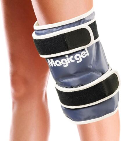 Magic Gel Ice Pack for Knee - Reusable Cold Wrap for Injuries - Soft Flexible Cooling for Icing Knees, Elbow, Calf, Wrist - Adjustable Wraparound Straps in Saudi Arabia
