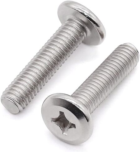 Glvaner (25 pcs) M6-1.0 x 30mm Binding Screws, Flat Round Head Phillips Drive Machine Screw 304 Stainless Steel 18-8 Full Thread, Furniture Screw Connection Bolt Screw in Saudi Arabia