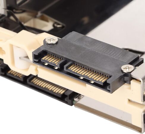 Yoidesu رف القرص الصلب الداخلي SATA، 2.5/3.5in Trayless Hot Swap SATA Mobile Rack Dual USB3.0 SATA HDD تصاعد قوس لخليج محرك الأقراص المرنة 5.25in in Kuwait
