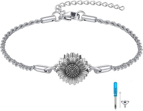 Urn Bracelet For Ashes 925 Sterling Silver Abalone Shell Cremation Keepsake Pendant Locket Bracelet For Women Men in Saudi Arabia