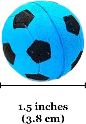 كرات إسفنجية للقطط من كوكو، 3.81 سم، كرات كرة قدم إسفنجية ناعمة للتمرين والأنشطة التفاعلية، كرات قوية ونطاطة للقطط، 8 كرات في كل عبوة in Kuwait