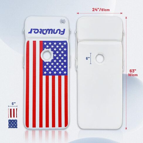 FunWater 4'x2' Cornhole Set Pool Lounge Pong Inflatable with Social Floating Portable Multiple Gameplay in Saudi Arabia