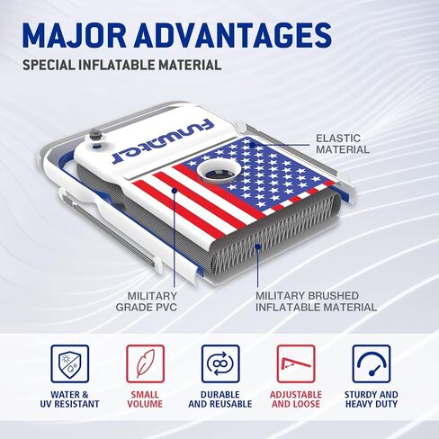 FunWater 4'x2' مجموعة Cornhole صالة حمام السباحة بونغ قابلة للنفخ مع اللعب الاجتماعي العائم المحمول المتعدد in Kuwait