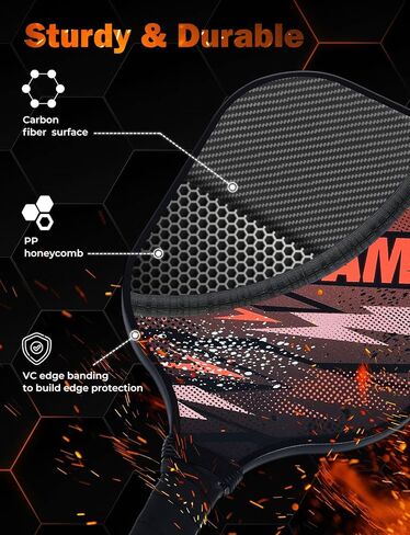 مجموعة مجاديف كرة البيسبول من DEERFAMY مكونة من قطعتين، ألياف الكربون الجرافيت والبولي بروبيلين على شكل قرص العسل، مضارب كرة البيسبول الاحترافية المعتمدة من الولايات المتحدة الأمريكية مع قبضة وسادة، خفيفة الوزن للمبتدئين والمحترفين in Kuwait