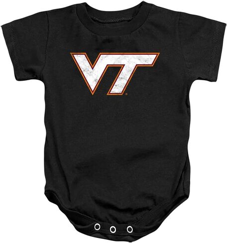 Virginia Tech Official Distressed Primary Unisex Infant Snap Suit for Baby in Saudi Arabia