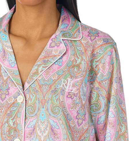 قميص نوم Lauren Ralph Lauren Sateen Notch متعدد الألوان بيزلي MD (الولايات المتحدة 8-10) in Saudi Arabia