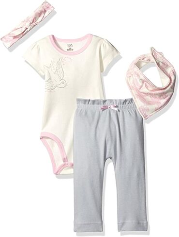 Touched by Nature baby-girls Organic Cotton Layette Set 4-piecePants Set in Kuwait