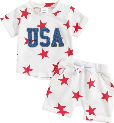 Toddler Baby Boy Baseball Outfit Short Sleeve Crewneck Letter Print Shirt Tops Baseball Shorts Summer Clothes in Saudi Arabia