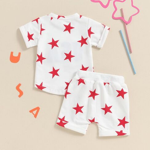 Toddler Baby Boy Baseball Outfit Short Sleeve Crewneck Letter Print Shirt Tops Baseball Shorts Summer Clothes in Saudi Arabia