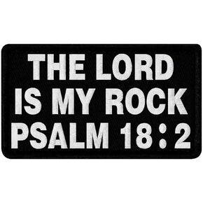 EmbTao The Lord is My Rock Psalm 18:2 Tactical Patch Embroidered Morale Badge Applique Hook & Loop Emblem
