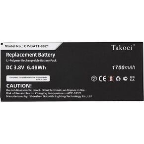 Replacement Battery for Cisco 8821, CP-8821-EX-K9-BUN, CP-8821-K9-BUN, Wireless IP Phone 8821, 3.8V 1700mAh