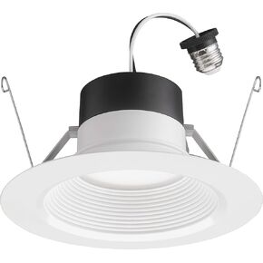 Juno 65BEMW SWW5 90CRI M6 Baffle Round 120 Volts LED Downlight, 2700K/3000K/35000K/4000K/5000K-10 Volt Dimming Recessed Lighting, White