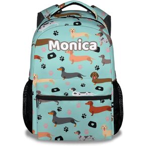 Kids School Backpack for Boys Girls, 16" Corgi Dog Backpacks for School, Cute Pattern Large Capacity Bookbag for Travel