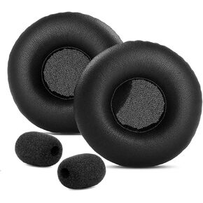 TaiZiChangQin BH041 Ear Pads Ear Cushions Mic Foam Replacement Compatible with Taotronics TT-BH041 Bluetooth Wireless Mono Headphone Black Protein Leather Earpads