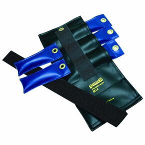 CanDo 10-0304 The Cuff Pouch Variable Wrist and Ankle Weight, 20lb, 5 x 4lb Inserts, Blue