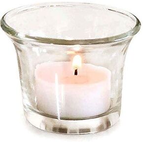 Clear Glass Tealight Candle Holders, Set of 3, Candles Not Included, Must Have Party Decor