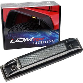 iJDMTOY Amber Lens 6-LED Side Marker Lamps, Compatible with Jeep Wrangler TJ JK, Bushwacker Flat Style Fender Flares, Waterproof
