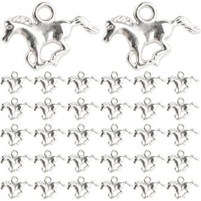 Framendino, Horse Charms Pendants Alloy Animal Charm Metal Equestrian Horsemanship Beads Charms for Bracelet Jewelry Making