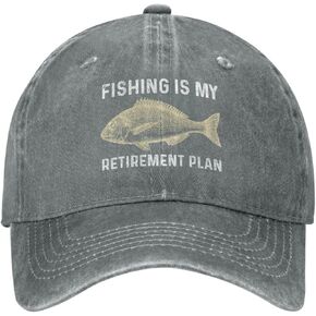Fishing Is My Retirement Plan Hat for Men Baseball Hats Graphic Hat
