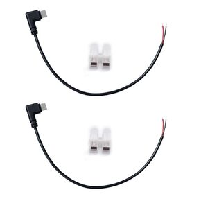 2PCS USB Type C Pigtail 2 Wire Left Right Direction,0.3M/1Ft 22AWG 5V 3A USB C to 2 Pin Bare Wire Open End Wire Power Pigtail DIY Cable with Quick Wire Cable Connector