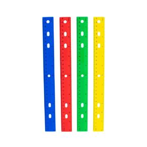 Craft County 12-Inch Plastic Rulers with Handle Grip – Single Pack – Assorted Pastel Colors