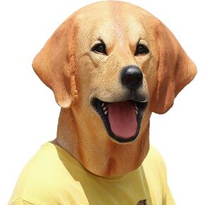 PartyHop - Labrador Mask - Halloween Latex Animal Dog Head Mask