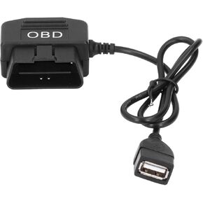 OBD Power Adapter Cable 18.9in OBD Power Cable with Switch, Acc Mode Low Voltage OBD Cable, Universal OBD Cable Plug with Switch for Dash Camera Phone Charging