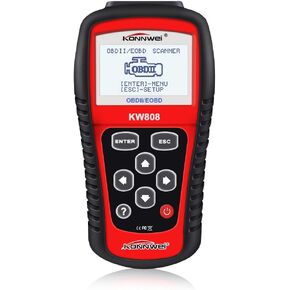 KONNWEI KW808 Auto OBDII Code Reader 2.8"Large Screen OBD2 Scanner with Full Diagnostic Scan Tool Functions Check Car Engine Light Fault Code Analyzer for All 1996 and Newer Cars with OBD II Protocol