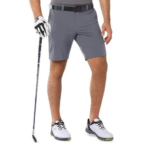 Outdoor Ventures Men's Golf Shorts Dry Fit Stretch Lightweight 9 Inch Flat Front Dress Shorts for Hiking Work Casual