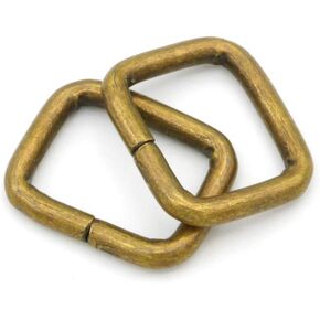 CRAFTMEMORE Metal Rectangle Buckle Ring Fits 5/8" 3/4" 1" Strap Heavy Duty Rectangular Cord for Bag Belt Loop Purse Making