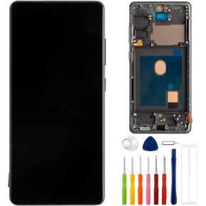 TFT Digital Display Compatible with Samsung Galaxy S20 FE SM-G780F SM-G780G 6.5" LCD Display Touch Screen Assembly with Tools Fingerprint not Supported（with Frame）