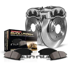 Power Stop KCOE4669 Autospeciality Replacement Front Caliper Kit- OE Rotors, Ceramic Brake Pads, Calipers