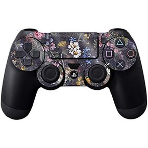 MightySkins Glossy Glitter Skin for Sony PS4 Controller - Midnight Blossom | Protective, Durable High-Gloss Glitter Finish | Easy to Apply, Remove, and Change Styles | Made in The USA
