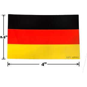 German Flag Sticker | Set of 4 | 4" x 2.5" | Decals Deutsch Weatherproof UV Resistant Premium Quality