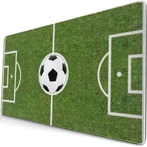 Soccer Print Large Gaming Desk Mat Large Mouse Pad Soccer Ground Field Mouse Pad for Gaming