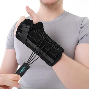Unisex Universal Wrist Lacer Thumb Spica Splint for Carpal Tunnel Syndrome & De Quervain’s Syndrome,Adjustable Night Wrist Thumb Support Brace with Splints Right Hand For Women & Men,Great for Tendonitis,Arthritis,Wrist Pain,Sprain,Sports Injuries,Joint I