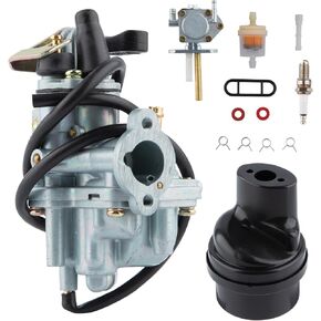 LT50 Carburetor for Suzuki ATV Quadmaster 50 LT-A50 2002-2005 LT50 LT 50 1983-1987 JR50 1984-2006 with Air Filter Box